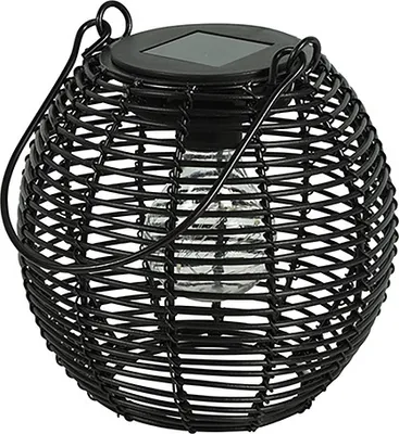 Produktbild von Solar-Hängelampe Eliya – Schwarz – Ø9 cm – Höhe 15 cm