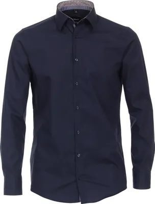 Produktbild von VENTI Herren Businesshemd Langarm Kent Modern-Fit Marine 40