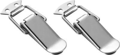 Produktbild von 2 Stück Spannverschluss Edelstahl, Kistenverschluss, Spannverschluss Klein mit Schrauben für Case Box, Toolbox, Schublade, Schrank, Truhe