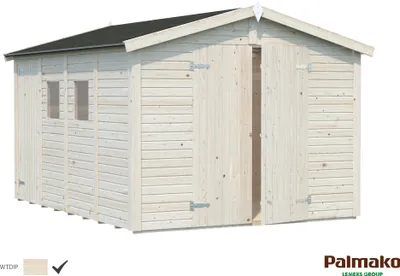 Produktbild von Palmako Gerätehaus Dan 9,9 m² - 16 mm Transparent tauchimprägniert