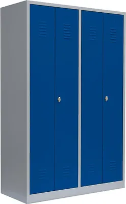 Produktbild von 2er Spind für Schwarz-Weiss-Trennung Spint Stahl-Kleiderschrank 4 türig 510441