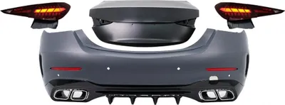 Produktbild von Heckstoßstangen Upgrade Kit für Mercedes C W205 Umbau W206 C63 Look Rückleuchten.