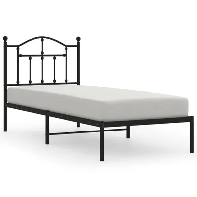 Immagine prodotto di vidaXL Struttura letto con testiera in metallo nero 80x200 cm