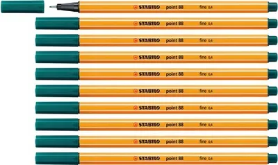 Produktbild von Fineliner - STABILO point 88 - 10er Pack - tannengrün
