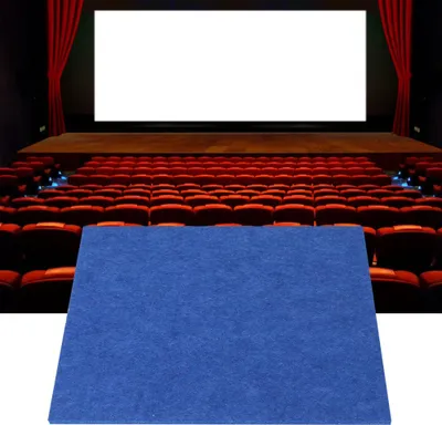 Image de 6 panneaux acoustiques en mousse de coton insonorisante pour studio de cinéma KTV (bleu)