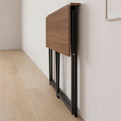 Obrázok produktu pre SKLADACÍ STÔL, POČÍTAČOVÝ STÔL Z DREVA V ŠTÝLE LOFT NA ŠTÚDIUM A PRÁCU, 80 × 75 × 40 cm