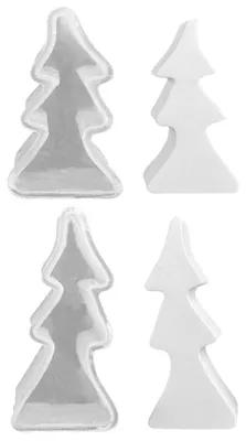 Produktbild von Silikonformen Gießformen Weihnachten, 2 Stück, Weihnachtsbaum, DIY Handwerk