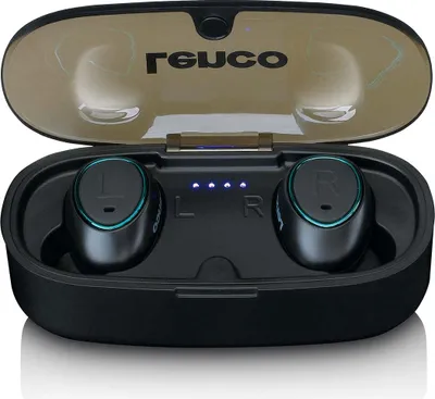 Produktbild von Lenco EPB-410BK - Bluetooth® IPX4 TWS Ohrenstöpsel mit Powerbank - Schwarz