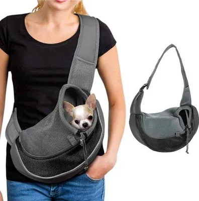 Produktbild von Hunde Tragetasche - 33 x 23 cm - Reisetasche für Hunde - Tragetasche für Hunde unterwegs - 4 kg - schwarz