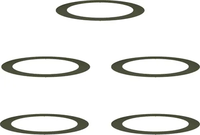 Produktbild von vidaXL geeignet für flache Baumringe 5 pcs Olivgrün Ø90 / 120 cm Stahl