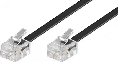 Obrázek produktu pro Goobay 50317 Modulární propojovací kabel, 3 m, černý - zástrčka RJ11/RJ14 (6P4C) > Zástrčka RJ11/RJ14 (6P4C)