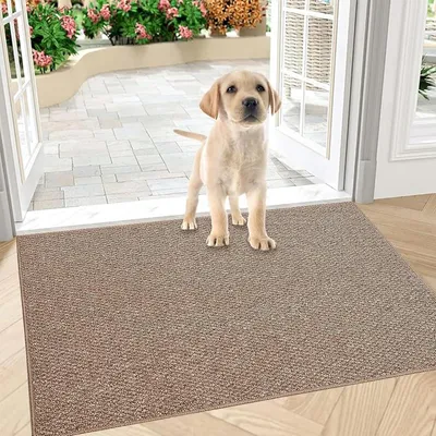 Productafbeelding van Deurmat - 80 x 100 cm - Microvezel - Antislip - Machinewasbaar - Bruin