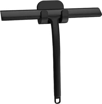 Image de Pommeau de douche - 21 cm - En silicone - Sans perçage - Noir