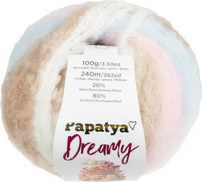Obrázek produktu pro Příze PAPATYA DREAMY - 100g / 240 m - Růžová,Modrá,Bílá