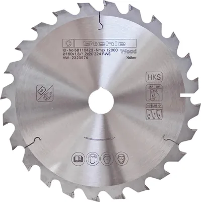 Obrázok produktu pre Stehle | Pilový list na drevo na priečne a pozdĺžne rezy ø 160/20 mm 24 FWS