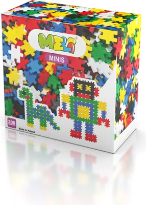 Obrázek produktu pro Meli Minis 200 stavebních kostek Plastové stavební kostky
