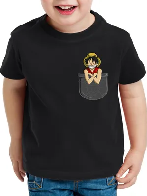 Produktbild von style3 Ruffy Brusttasche Kinder T-Shirt anime japan one pirat