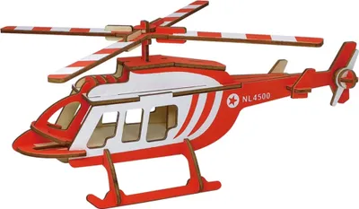 Immagine prodotto di Elicottero da trasporto Woodcraft Puzzle 3D in legno