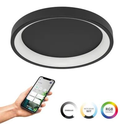 Productafbeelding van Ronde plafondlamp Loretello-Z smart zwart