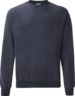 Produktbild von Fruit of the Loom Herren Set-In Sweater Rundhals Pullover Pulli , Größe:M, Farbe:Heather Navy