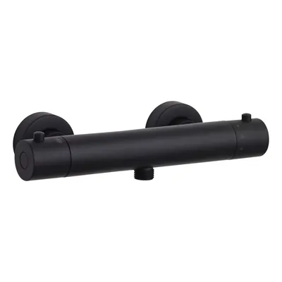Produktbild von SCHÖNER WOHNEN-Kollektion Duschthermostat DICU, Mattschwarz, Duscharmatur mit Thermostat Verbrühschutz, Mischbatterie mit Schlauchanschluss 1/2"