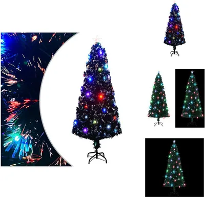 Imagen del producto de vidaXL: Árbol de Navidad con iluminación y soporte, 240 cm, fibra óptica - Árboles de Navidad