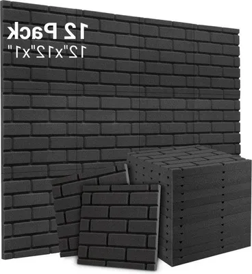 Produktbild von Famanu Akustikpaneele 12 Stück - 305 x 305 x 25 cm - Schallisolierende Wandpaneele