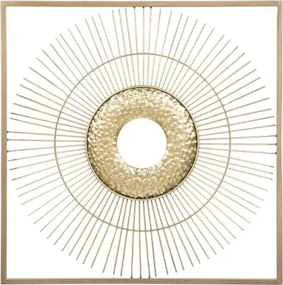 Obrázek produktu pro BELIANI Nástěnná dekorace zlatá 50 x 50 cm v moderním čtvercovém designu