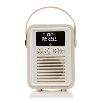 Obrázok produktu pre Zobraziť Quest Retro Mini rádio DAB/DAB+/Bt vrátane powerbanky, béžová