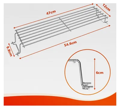 Produktbild von 47 cm Edelstahl Warmhalterost für Gasgrills von Weber Spirit E210, E220, S210, S220 und Spirit II E210, S210 (2013-2016), Ersatzteil Warmhalterost