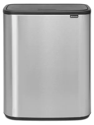 Obrázek produktu pro Brabantia Bo Touch Bin, 60 l, Obdélníkový, Kov, Nerezová ocel, Plast, 545 mm