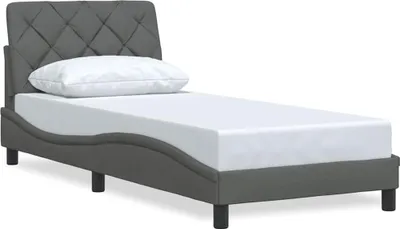 Obrázok produktu pre vidaXL Rám postele bez matraca tmavosivý 90x200 cm látka