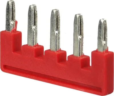 Produktbild von Steckbrücke für Schnellverbinder Reihenklemmen 5,2 mm² 5-polig rot