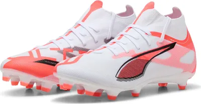 Produktbild von Puma Ultra 5 Match+ FG/AG Fußballschuhe Damen weiß schwarz glowing rot Gr 38,5
