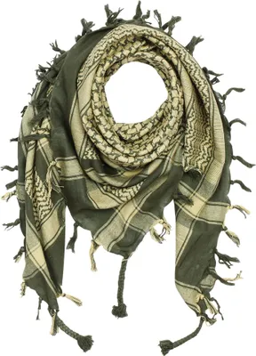 Produktbild von Kufiya - Keffiyeh - verde-verde olive-gris - beige - Pañuelo de Arafat