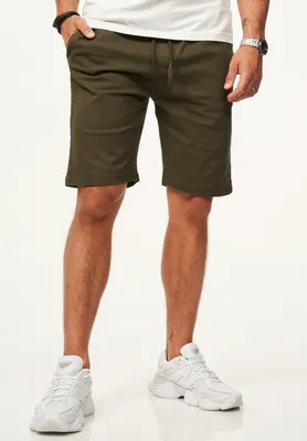 Produktbild von SOULSTAR Herren Chinoshorts mit Gummibund & Tunnelzug - Kurze Hose für Herren Regular-Fit Sommershorts mit Elasthan-Anteil Bermuda & Zipper-Tasche