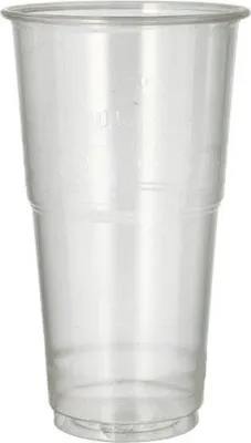 Produktbild von Kaltgetränkebecher, PLA "pure" 0,5 l Ø 9,5 cm · 16,2 cm glasklar mit Schaumrand