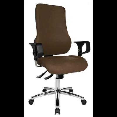 Produktbild von Topstar Bürostuhl Sitness 55, SD69X L59 Stoff braun, Gestell chrom