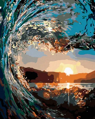 Immagine prodotto di Zuty - Dipingere con i numeri - ONDA, 40x50 cm, tela tesa su telaio