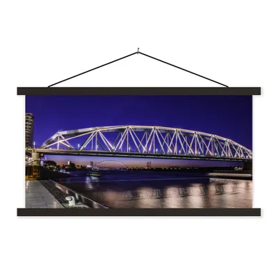 Produktbild von MuchoWow® Textilposter Fahrrad - Wasser - Nijmegen 90x45 cm mit schwarzem Rahmen - Klemmleisten