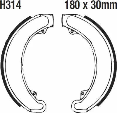 Immagine prodotto di Ganasce freno EBC con molle H314 D.180mm per Honda