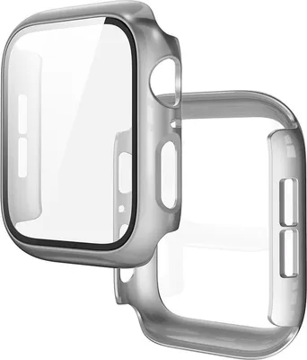 Produktbild von Stravo Case für Apple Watch Series 11/10 46 mm – Hartschale mit Displayabdeckung, passgenaues Design – Silber