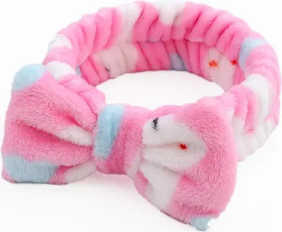 Immagine prodotto di Morbido cerchietto per capelli con simpatici coniglietti in rosa