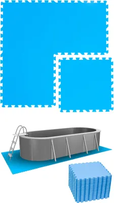 Immagine prodotto di 8,4 m² Poolunterlage - 36 Tappeti EVA 50x50 Pool Unterlage - Set di tappeti per piscina