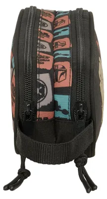 Produktbild von safta Mandalorian & GROGU Doppelmäppchen für Kinder, ideal für Kinder im Schulalter, bequem und vielseitig, Qualität und Widerstandsfähigkeit, 21 x 6