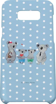 Produktbild von Mr. & Mrs. Panda Samsung Galaxy S8 plus Handyhülle  Koala Familie zwei - Blau Pastell - Geschenk, Muttertag, Koalabär, Zusammen, Handy, Case, Cover, Hülle