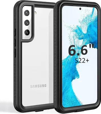Image de Etui étanche pour Samsung Galaxy S22 Plus 5G, étanche à la poussière et à la neige, étui de protection complet IP68 avec protecteur d'écran intégré noir