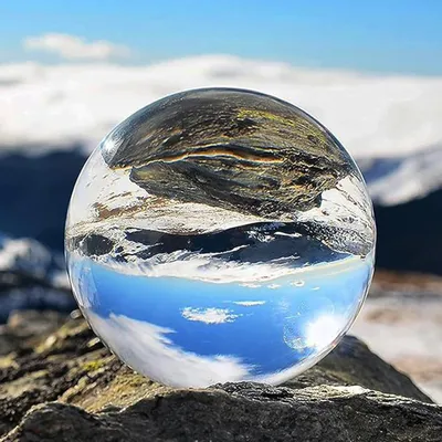 Produktbild von Fotografie-Glaskugel - Klare Kristallkugel für Fotografie, Meditation und Dekoration - Ø 60 mm