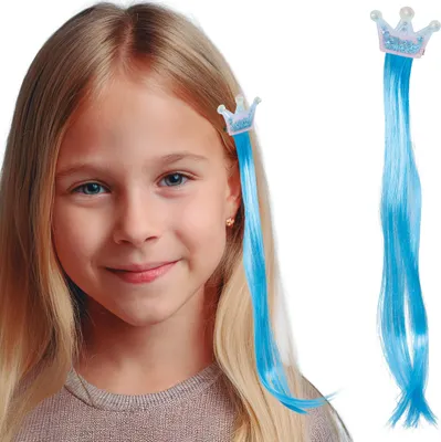 Image de Princesses Diadème Couronnes Coiffure Carnaval Elfes Fées Cheveux Longs Recharge Glamour Fantasy Accessoire Costume Fête Fascination Contes de Fées, Couleur : Bleu