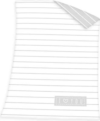 Produktbild von I love you Strickdecke / Babydecke, GOTS , 75x100 cm